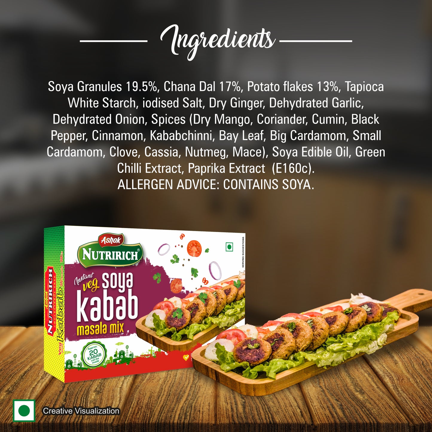 Ashok Nutririch Veg Kabab Masala Mix(Pack of 2)