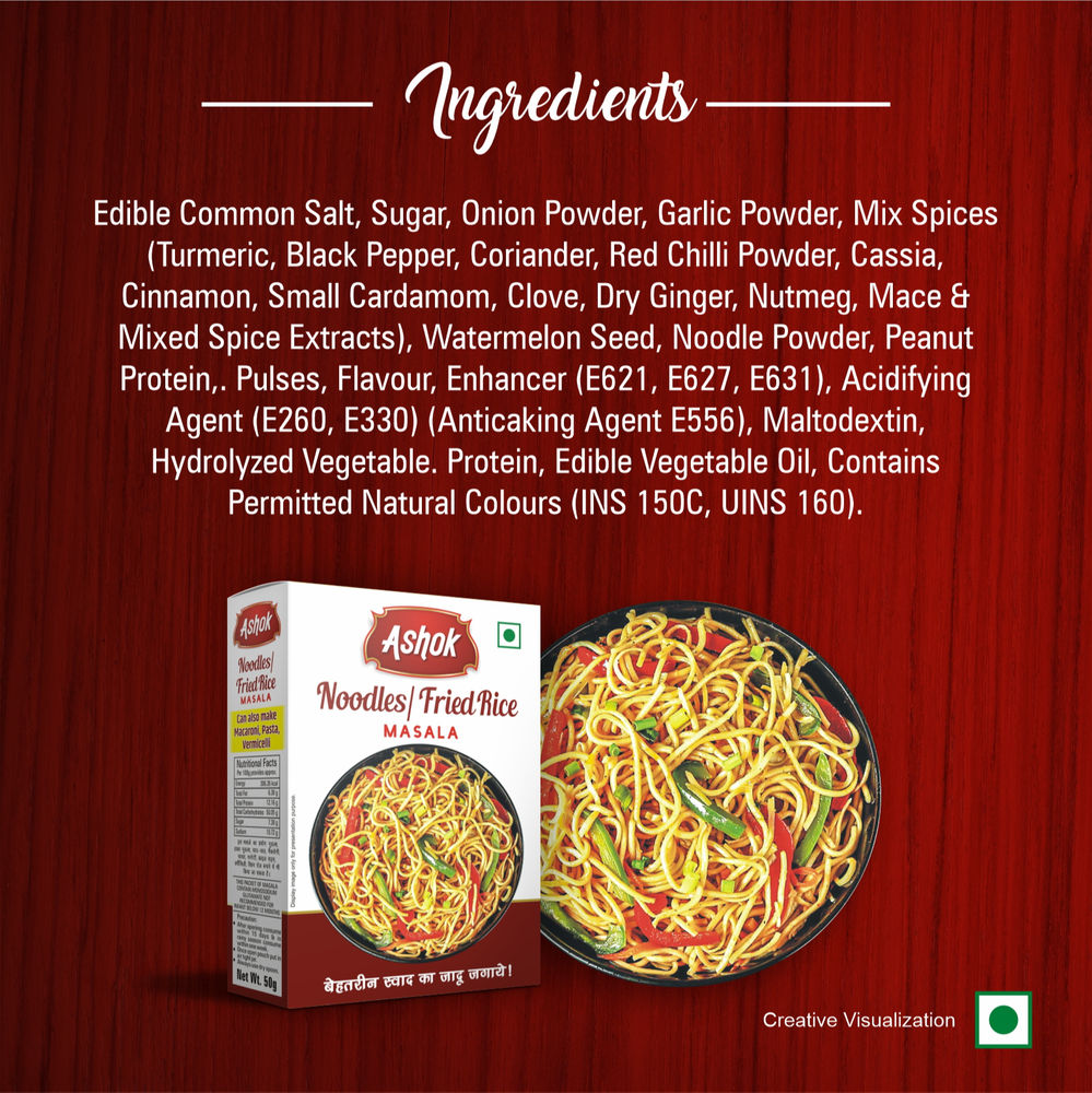 Ashok Fried Rice/ Noodle Masala, 50 gm (Pack of 4)