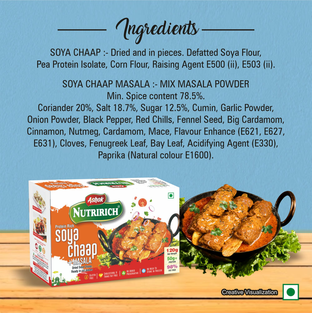 Ashok Nutririch Soya Chaap 120g (With Chicken Gravy Masala)(Pack of 2)