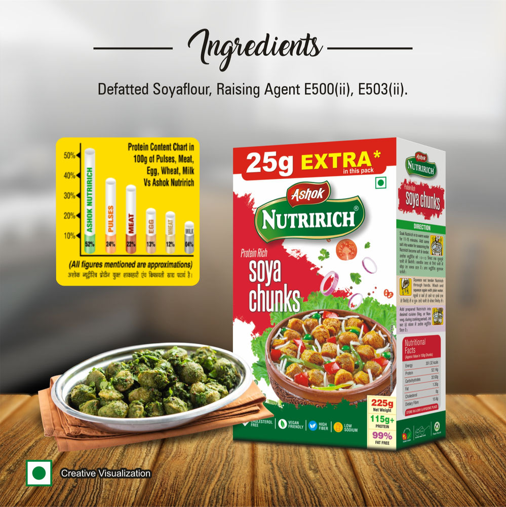 Nutririch Soya Chunks Box (Available in Pack of 2 and 4)