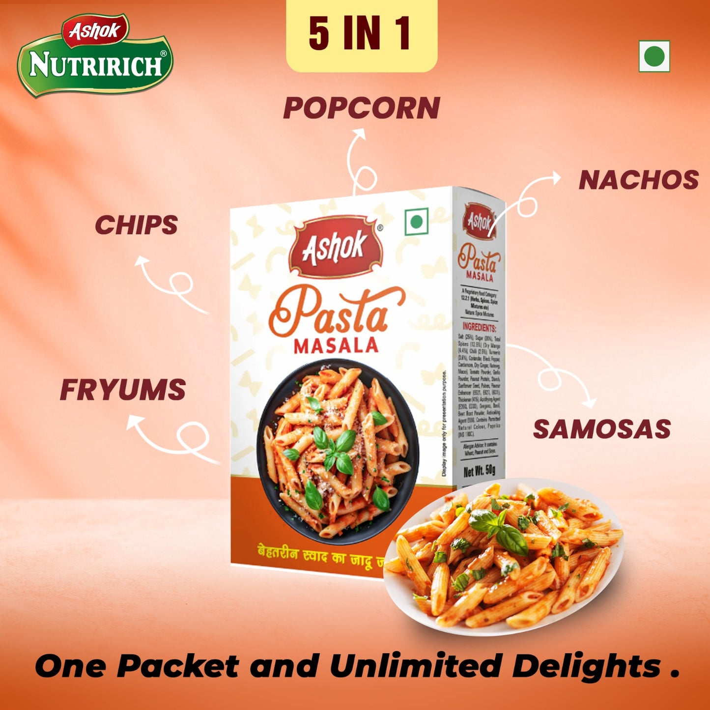 Ashok Macaroni/ Pasta Masala, 50 gm