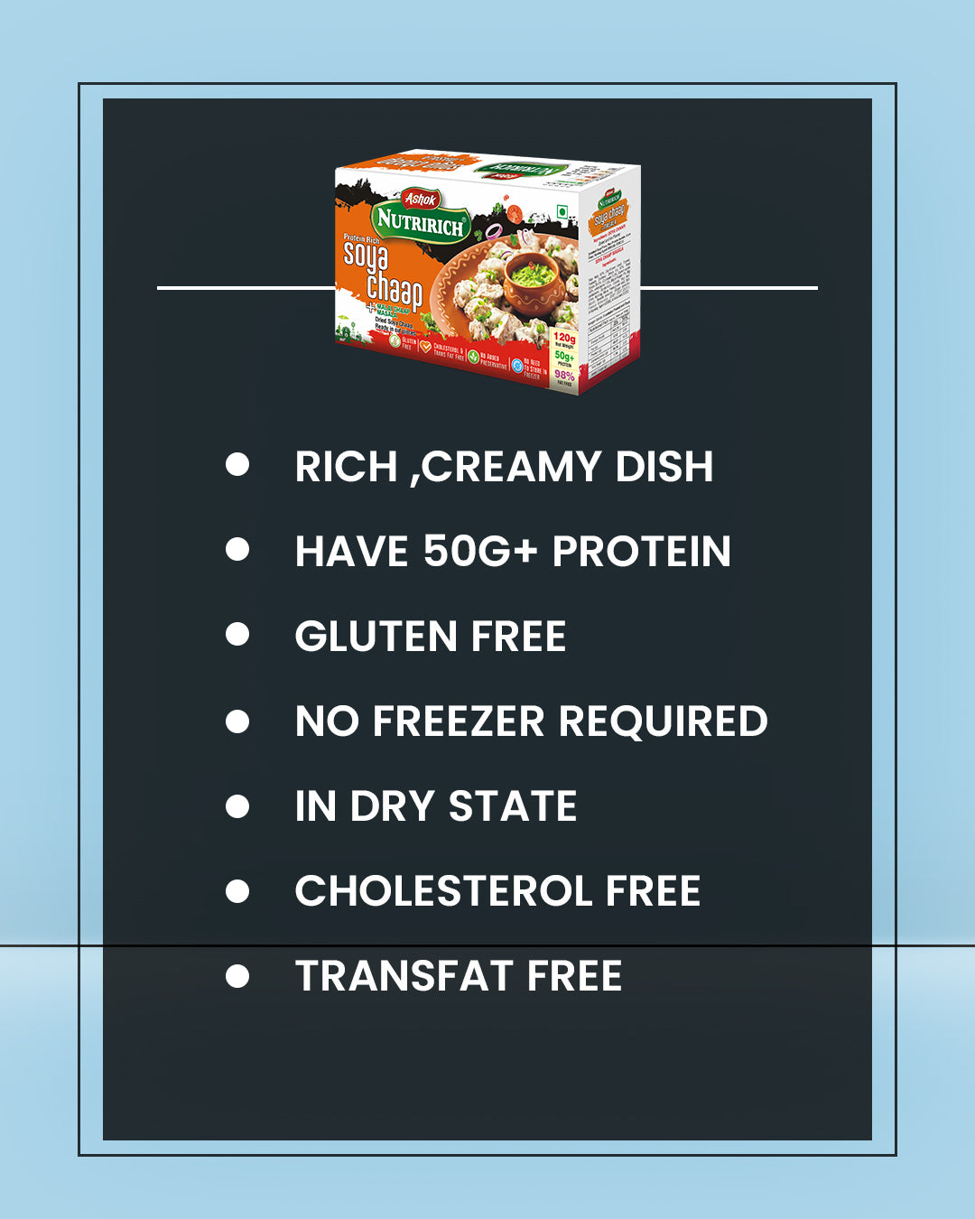Ashok Nutririch Soya Chaap with Malai Chaap Masala 120 g