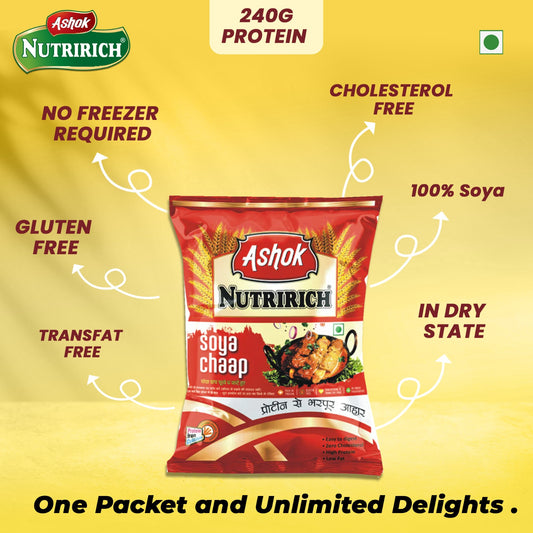 Ashok Nutririch Soya Chaap, 500 gm New Pack