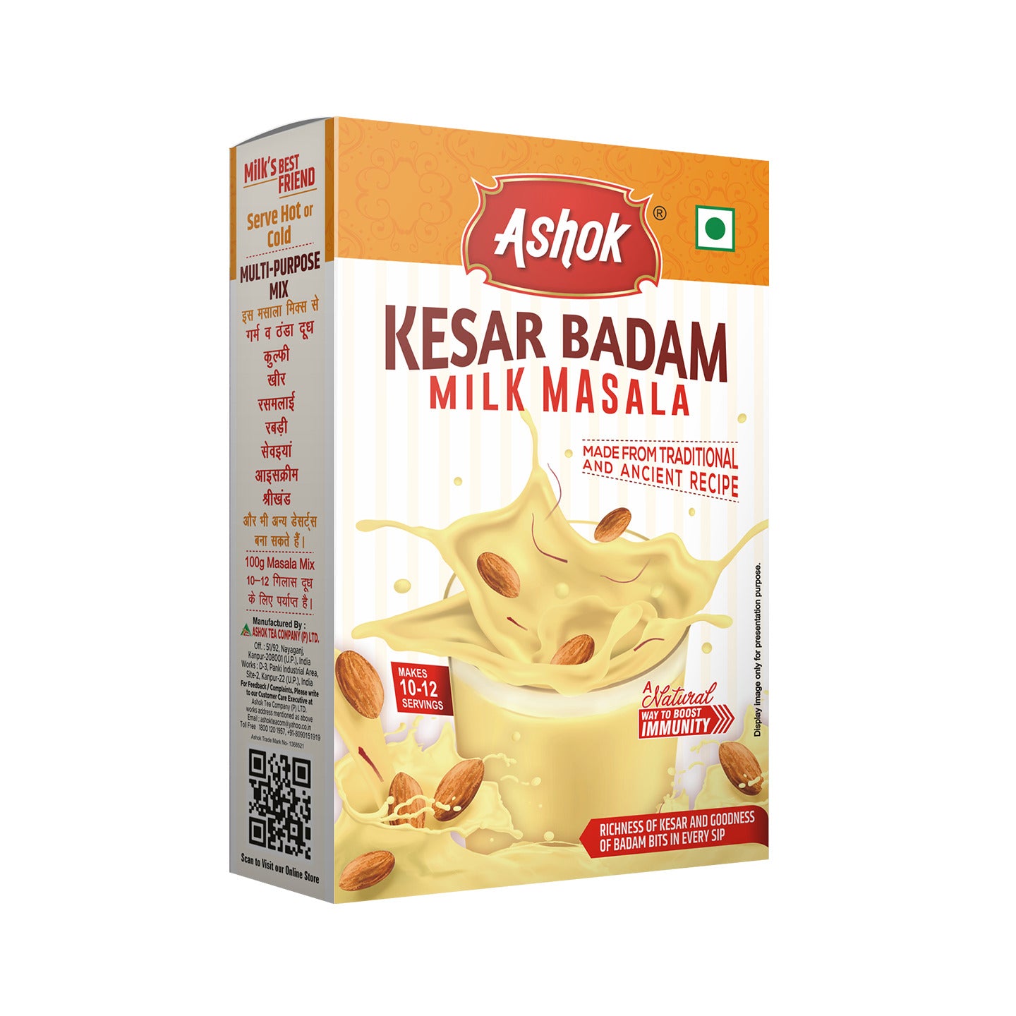 Ashok Kesar Badam Milk Masala 100 gm (Available in Pack of 3 and 4)