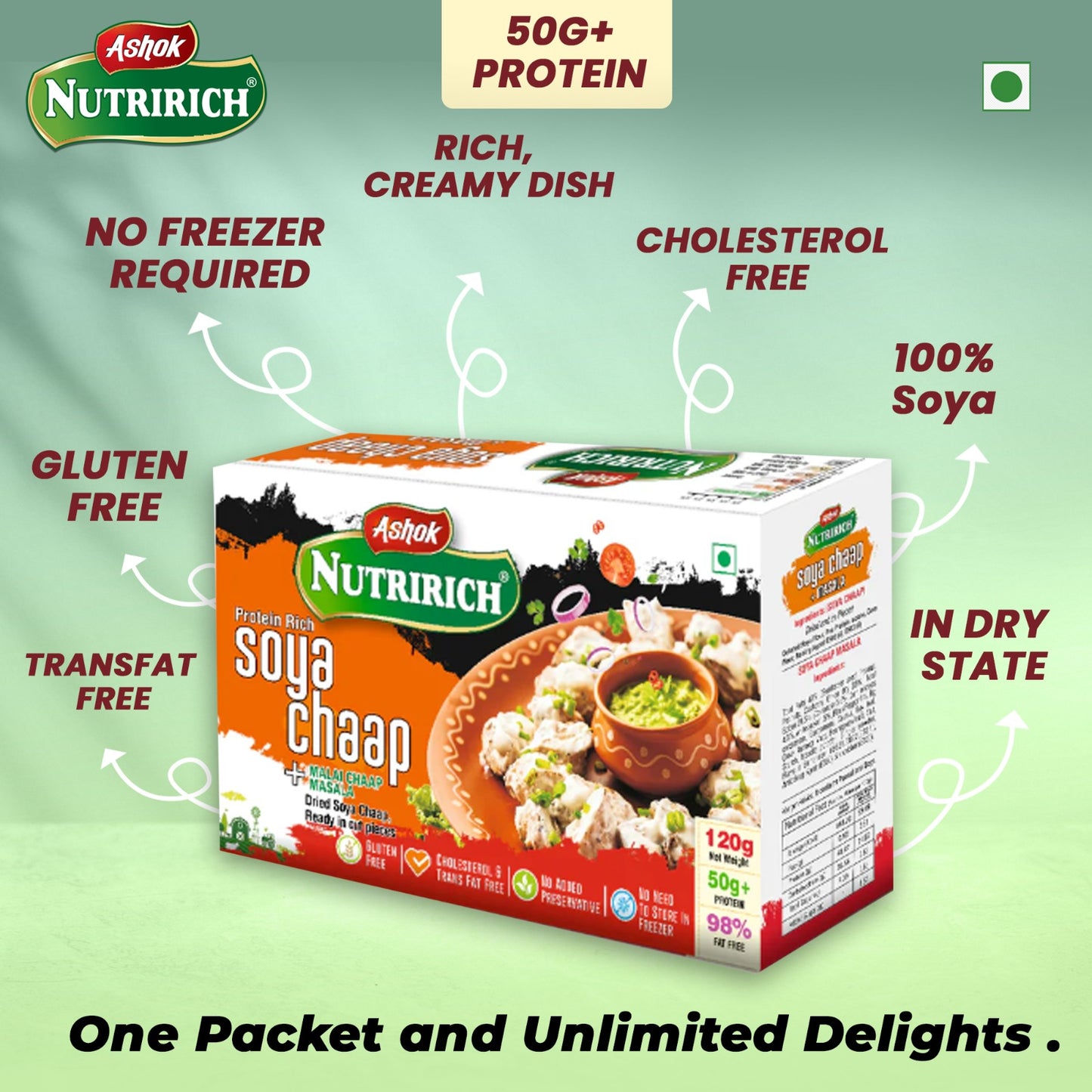 Ashok Soya Chaap with Malai Soya Chaap Masala (Combo ) 120 g