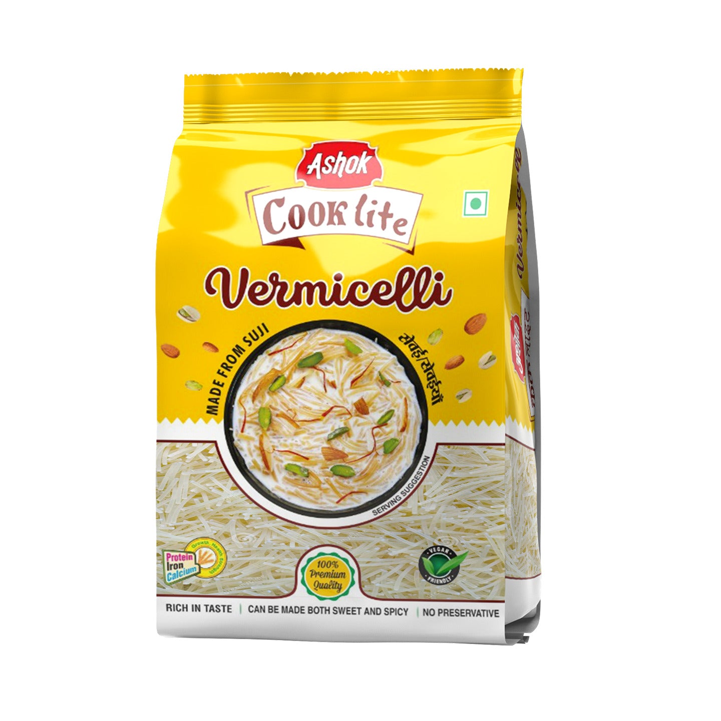 Ashok Cooklite Suji Vermicelli(Available in Pack of 2 and 4)+1kg pack