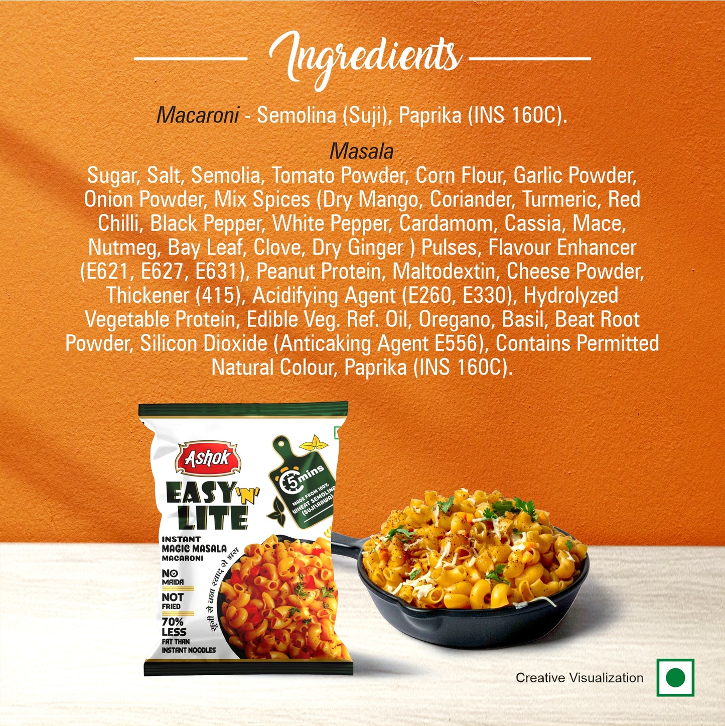 Easy'n'Lite Magic Masala Macaroni (Pack of 4 and 12)