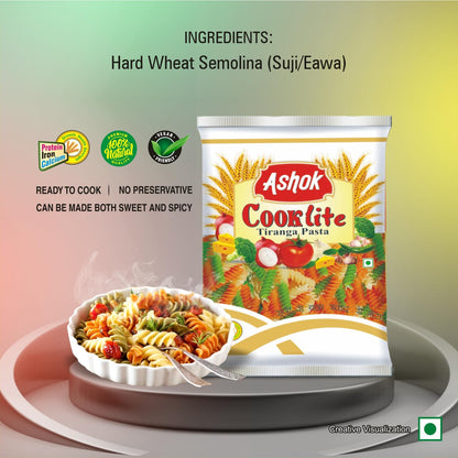 Ashok Cooklite Tiranga Pasta, 60 gm