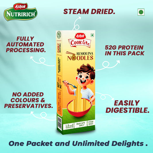 Ashok Cooklite Semolina Noodles/Spaghetti Noodles,Instant Noodles Vegetarian