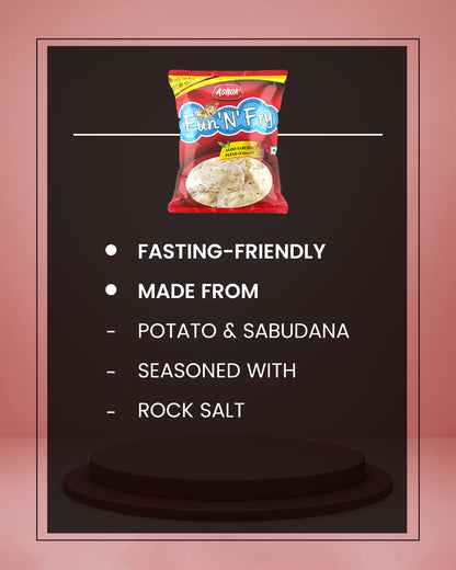 Ashok Fun-N-Fry Aloo Sabudana Falahari Papad 75g