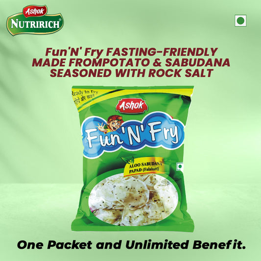 Ashok Fun-N-Fry Aloo Sabudana Falahari Papad 75g