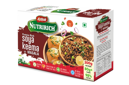 Ashok Nutririch Soya Keema With Keema Masala ,200g (combo pack)