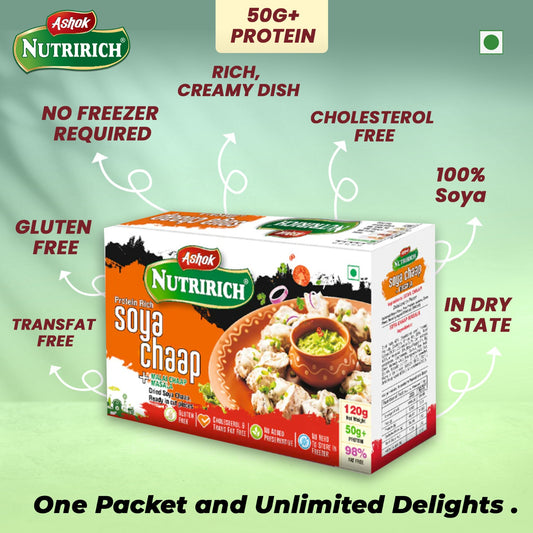 Ashok Soya Chaap with Malai Soya Chaap Masala (Combo ) 120 g