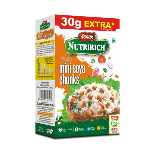 Ashok Nutririch Mini Soya Chunks Box - 200 gm With Extra, 30 gm