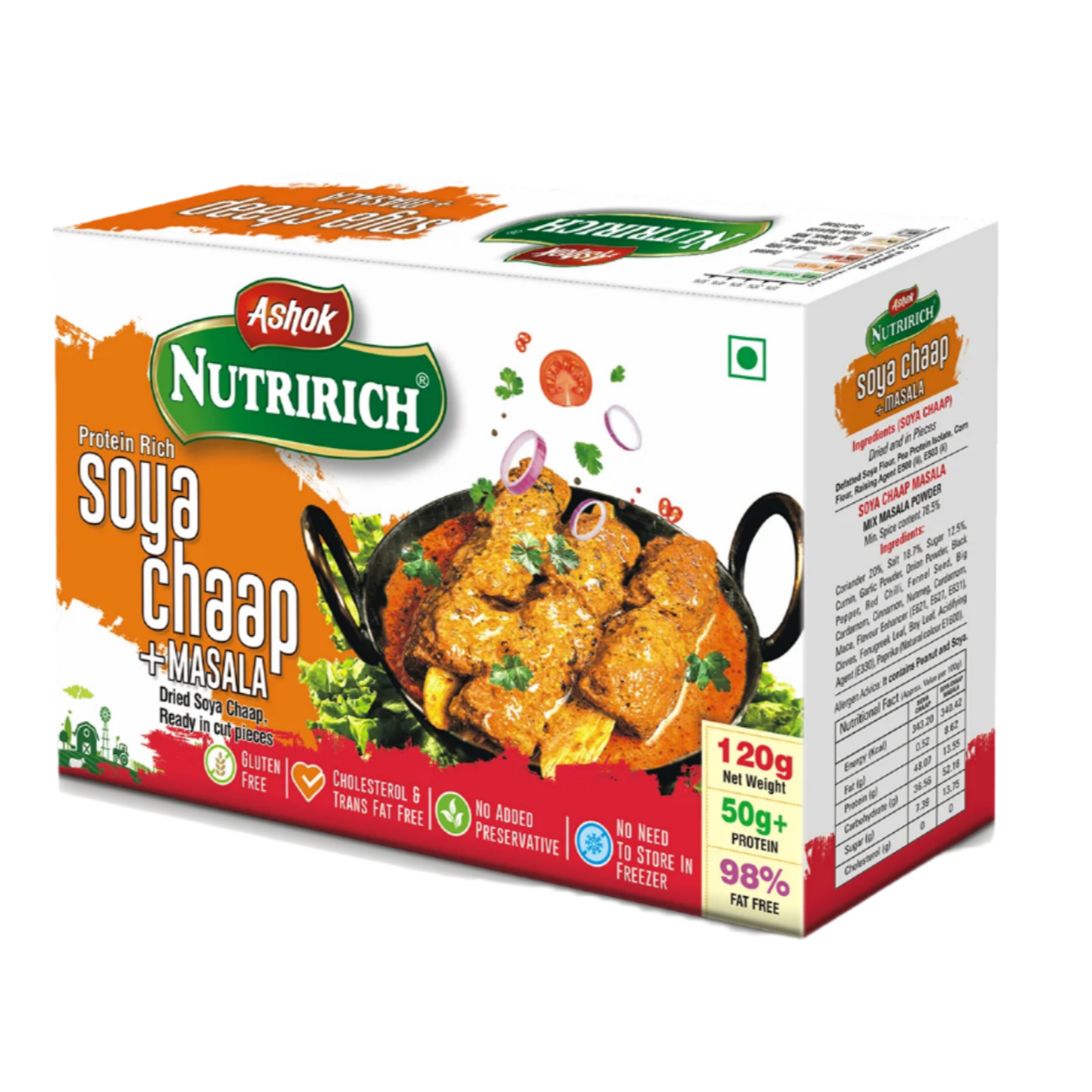 Ashok Nutririch Soya Chaap 120g (With Chicken Gravy Masala)