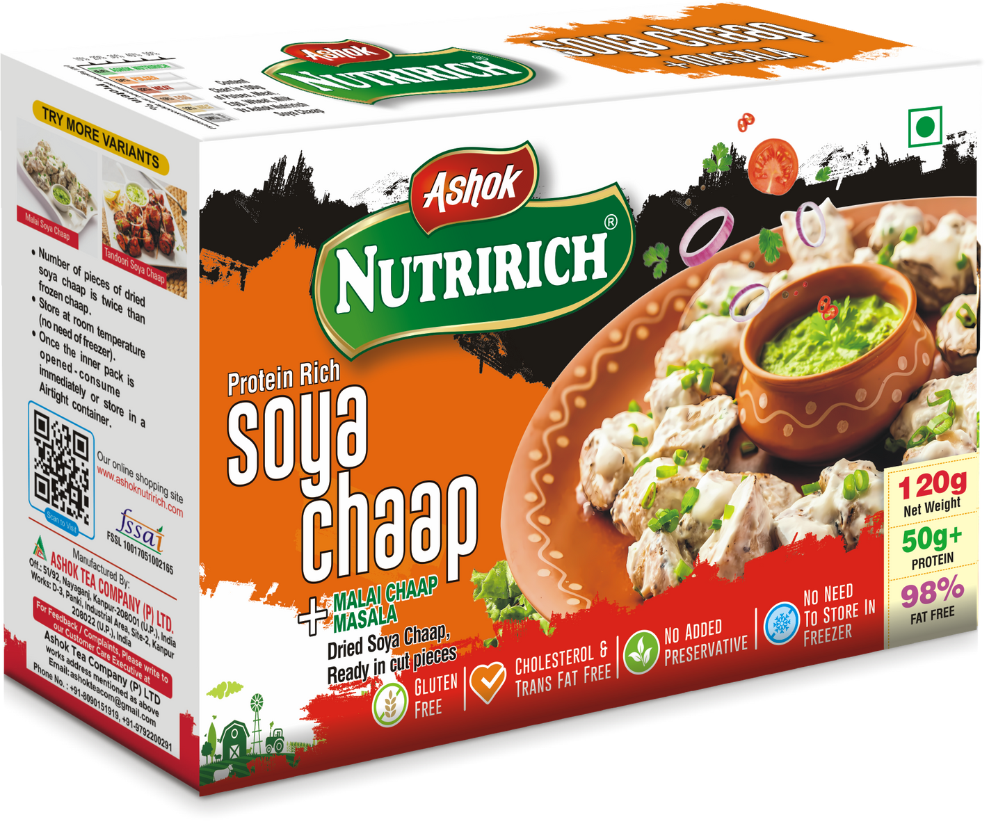 Ashok Soya Chaap with Malai Soya Chaap Masala (Combo ) 120 g