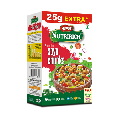 Nutririch Soya Chunks Box - 200 gm With Extra, 25 gm